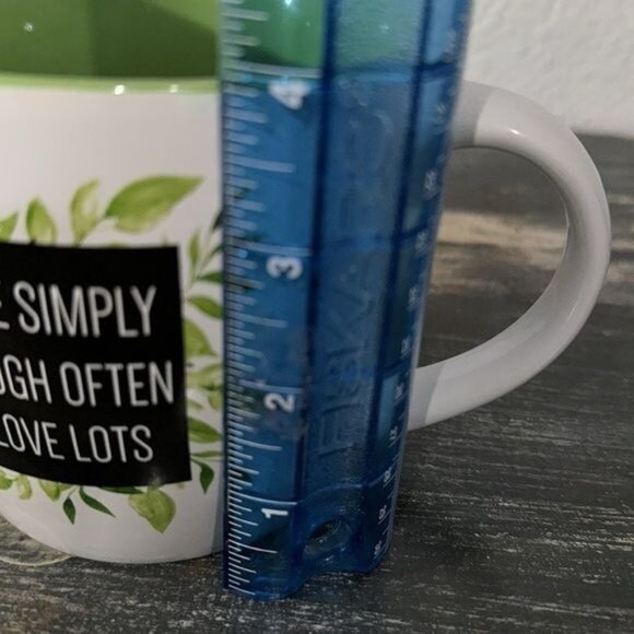 Ceramic Mug With Inspirational Quote "Live Simply Laugh Often Love Lots"  19 Oz - Picture 5 of 6